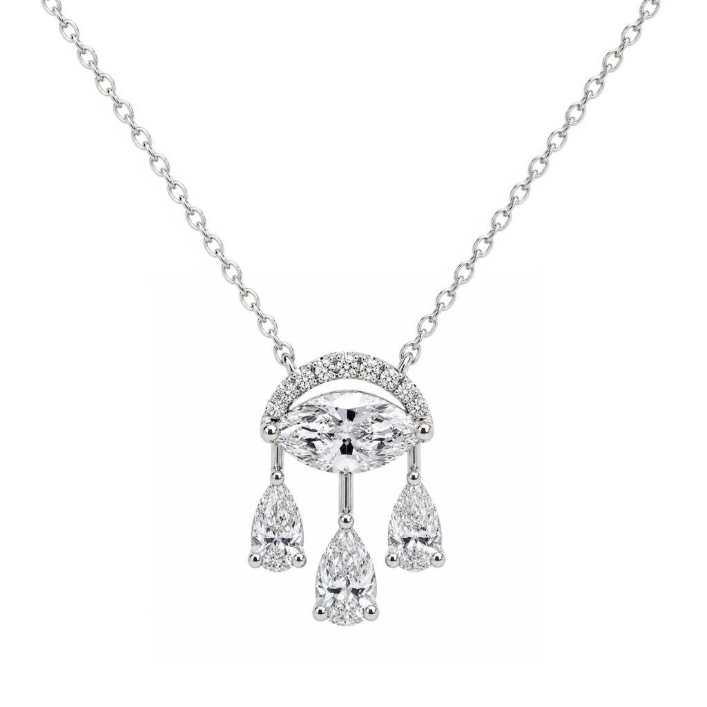 Evil Eye Style Diamond Necklace