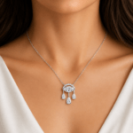 Evil Eye Style Diamond Necklace Dubai