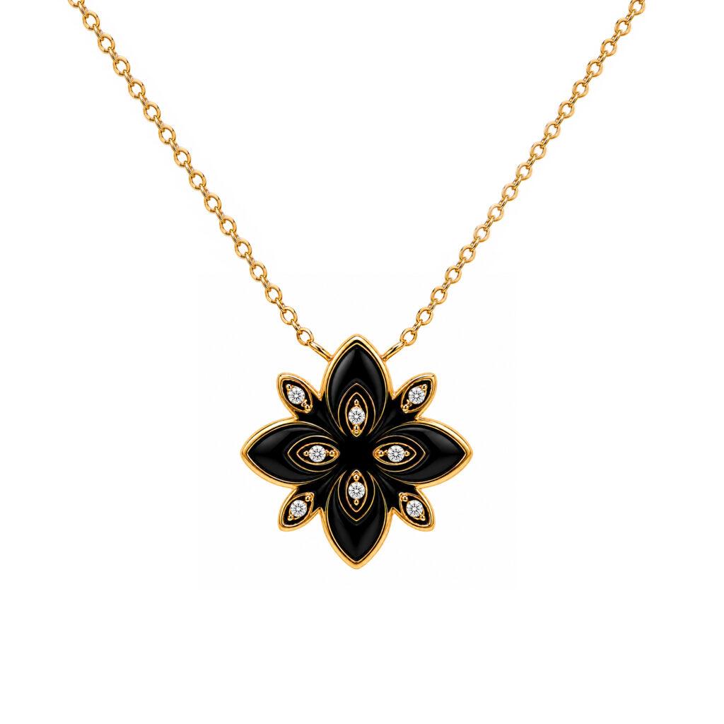Floral Onyx pendant