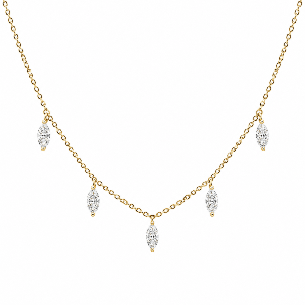 Marquise diamond necklace Dubai
