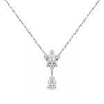 Pear and Marquise diamond floral Pendant