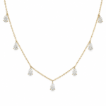 Pear diamond drop Necklace