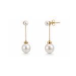 Pearl-Drop Fine-Chain Earrings