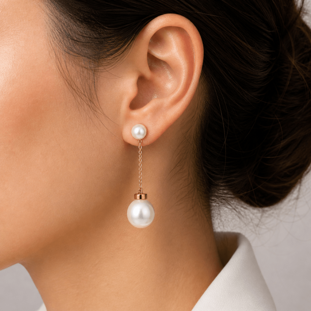Pearl-Drop Fine-Chain Earrings Dubai