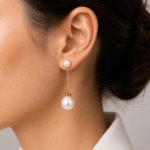 Pearl-Drop Fine-Chain Earrings Dubai