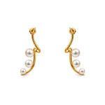 Swirl pearl earrings Dubai
