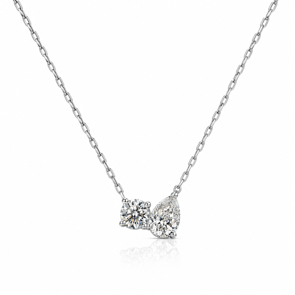 Double Diamond Necklace
