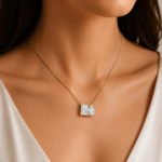 Emerald and pear diamond pendant Dubai