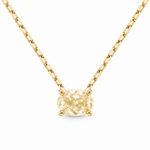 Fancy yellow Oval diamond pendant