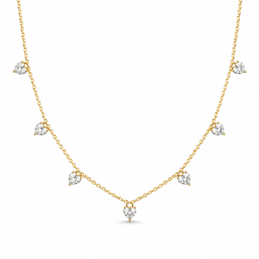 Heart diamond necklace