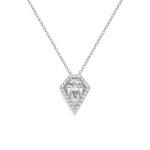 Pear diamond Pentagon Shaped Halo Pendant