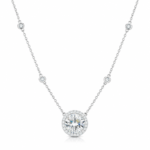 Round Diamond Necklace with smaller diamonds