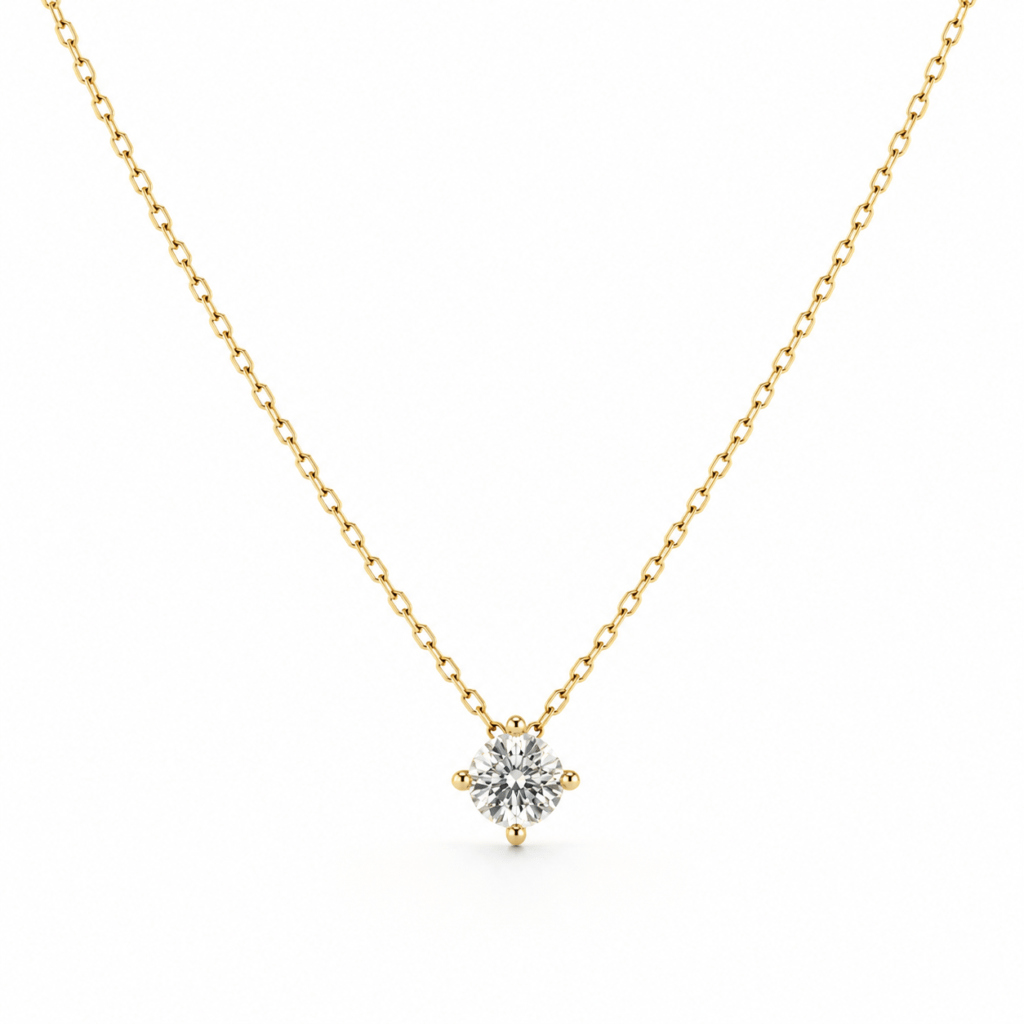 Round diamond pendant