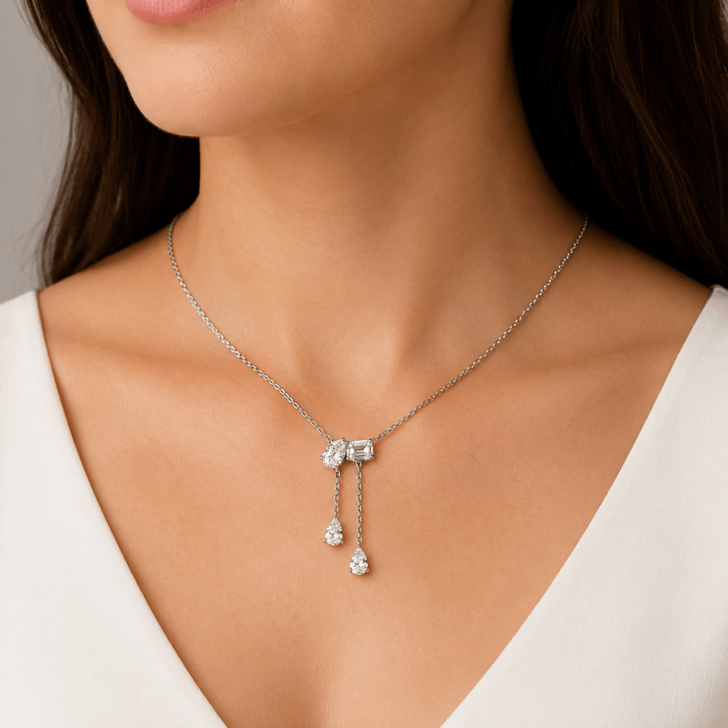 Toi et Moi Diamond drop Necklace Dubai
