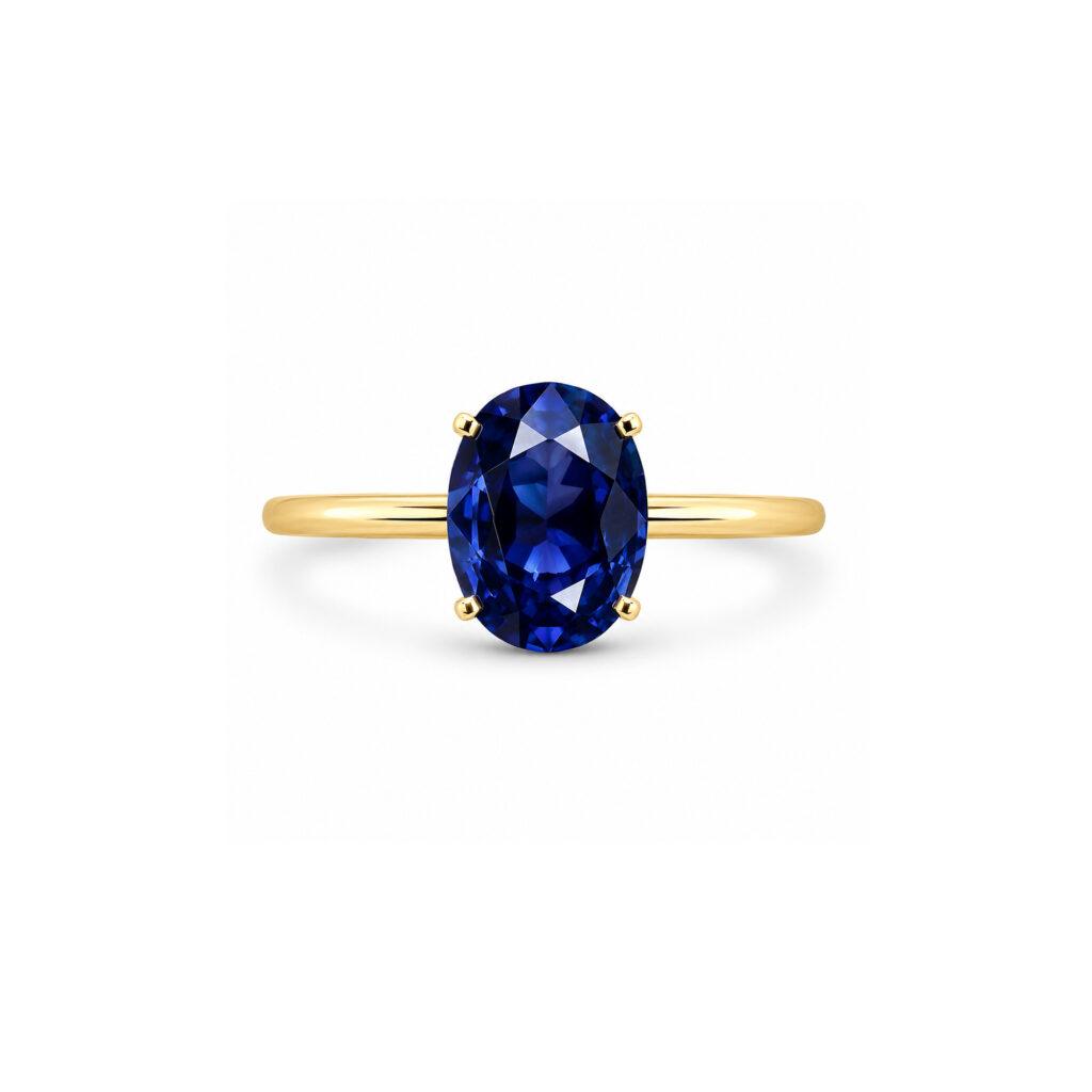2 carat oval sapphire ring