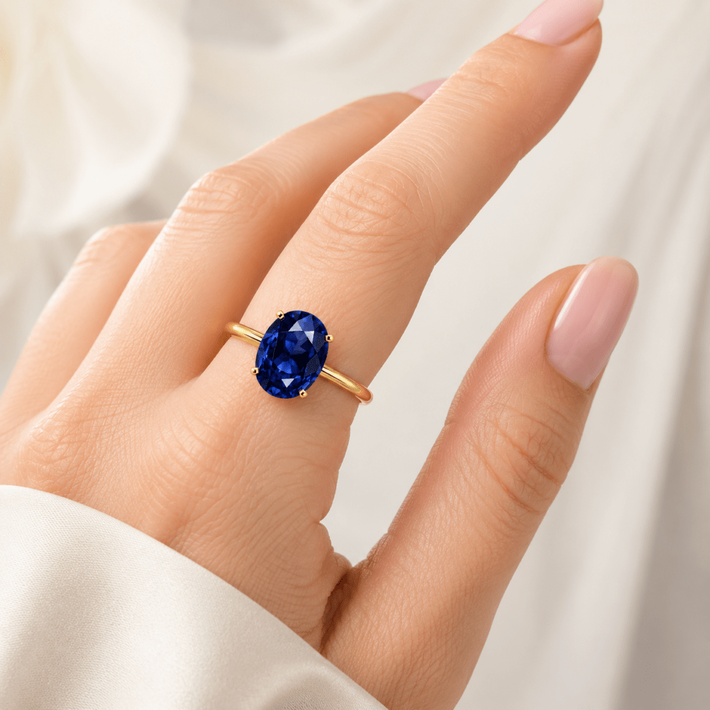 2 carat oval sapphire ring Dubai