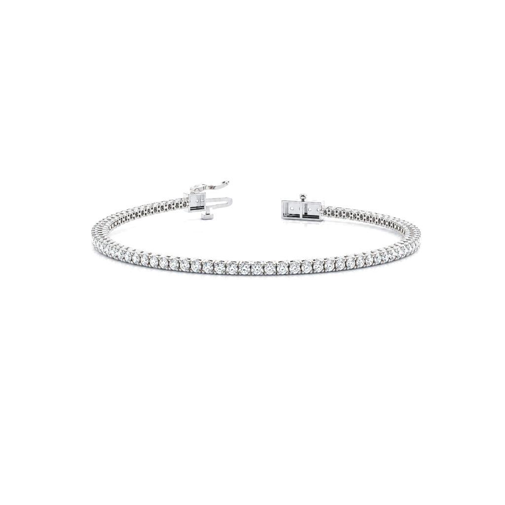 2 carat round diamond bracelet