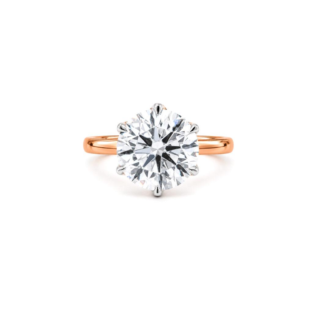 4 carat round diamond ring