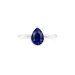 Blue sapphire pear shaped ring