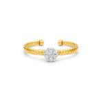 Braided diamond ring