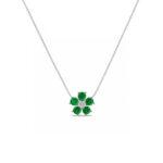 Floral emerald pendant