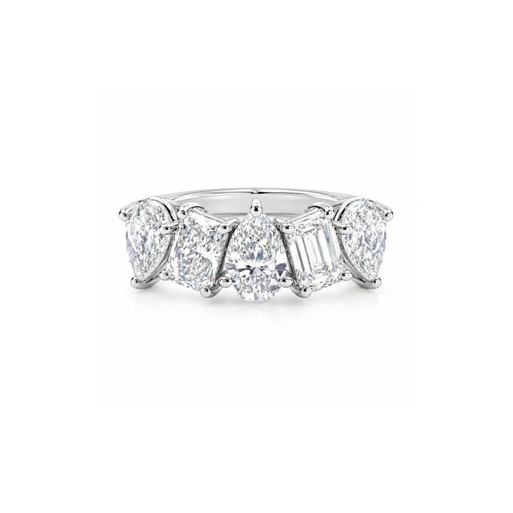 Mixed Five Diamond ring