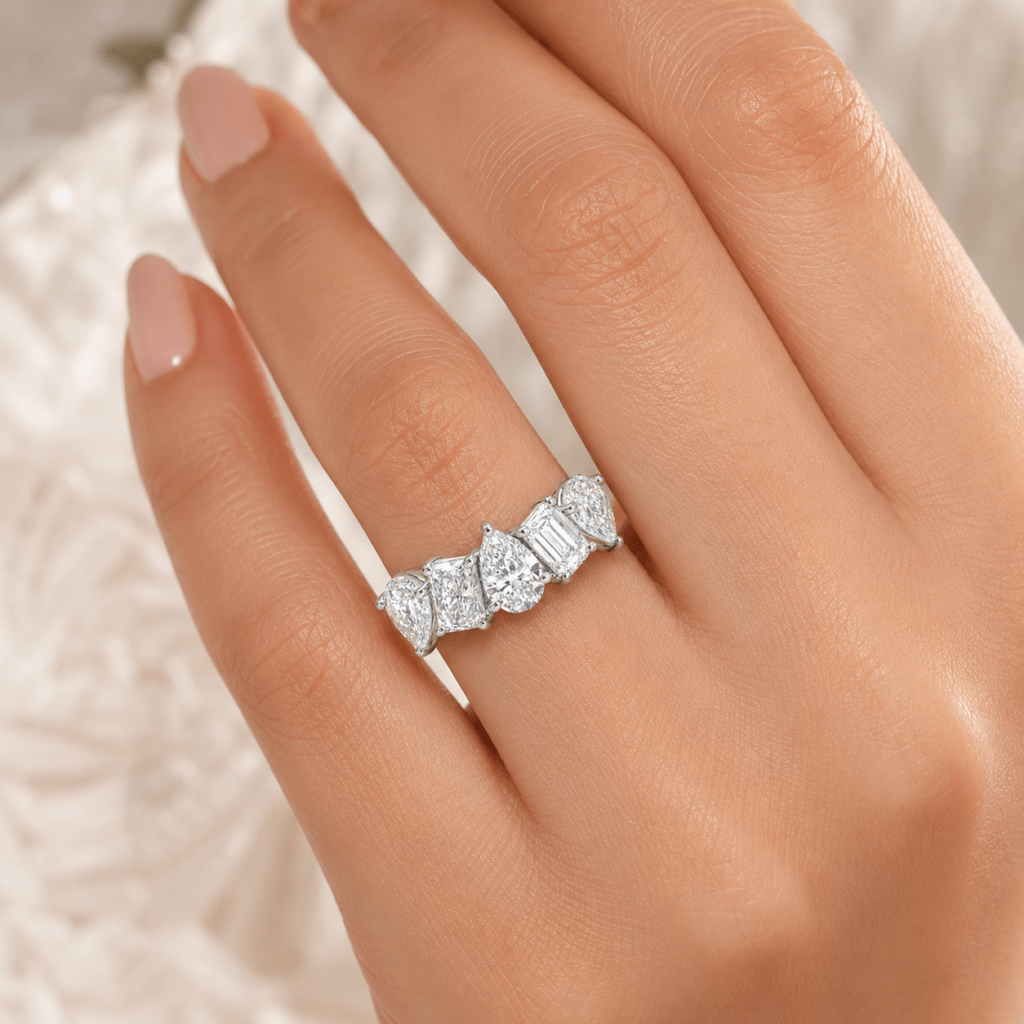 Mixed Five Diamond ring Dubai
