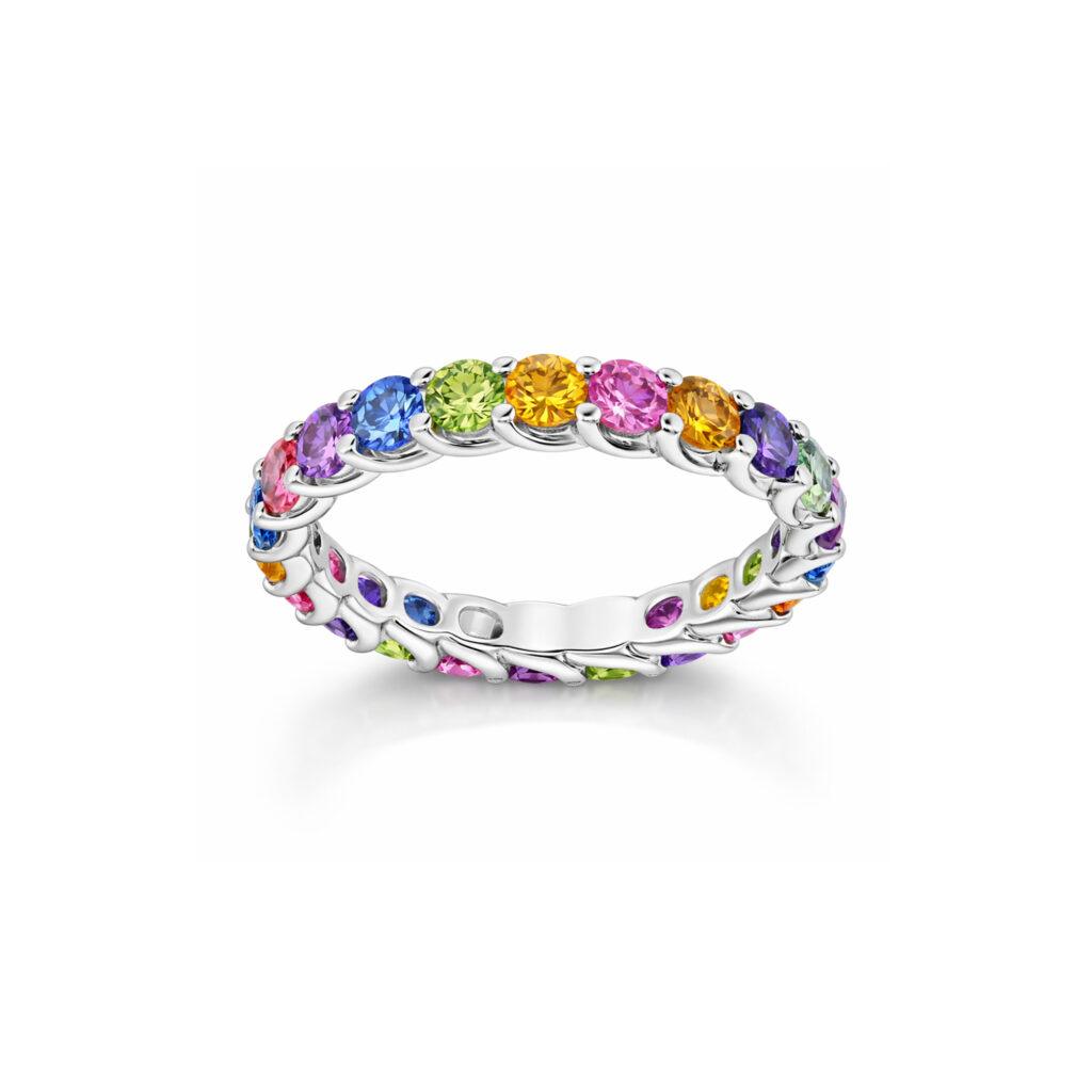 Multi Sapphire eternity ring