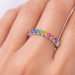 Multi Sapphire eternity ring Dubai