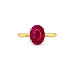 Oval ruby ring
