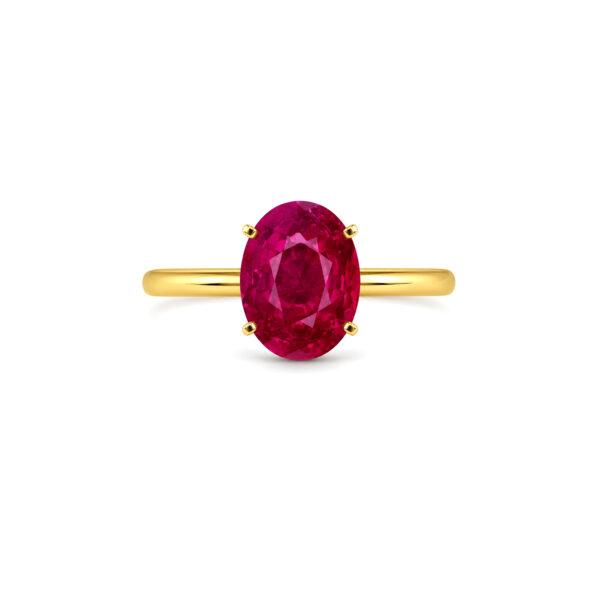 Oval ruby ring
