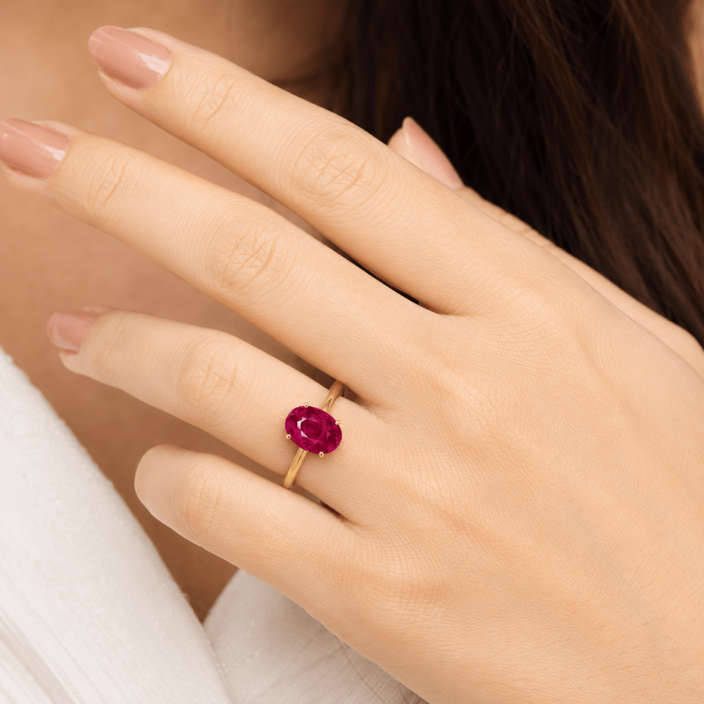 Oval ruby ring Dubai