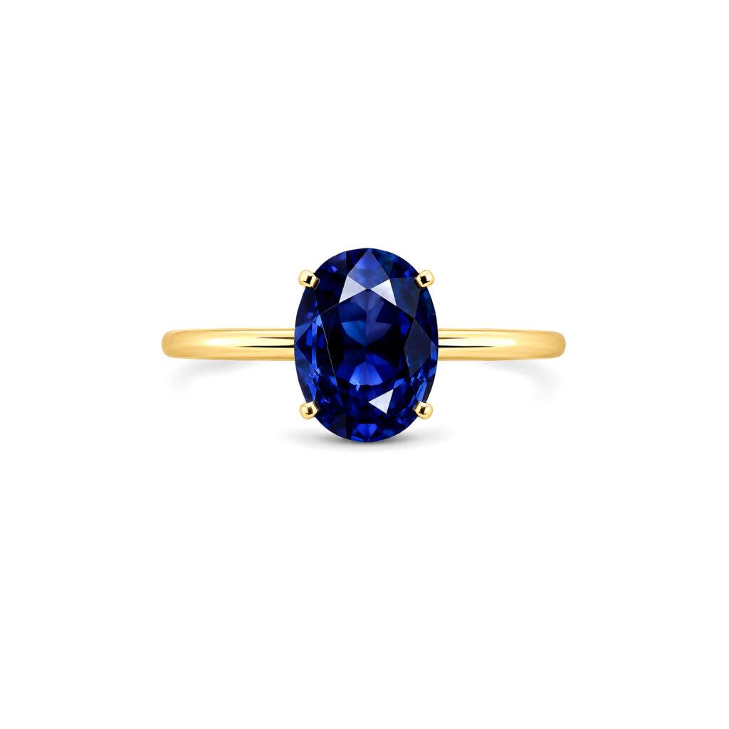 Oval sapphire ring