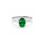 Oval shaped emerald ring