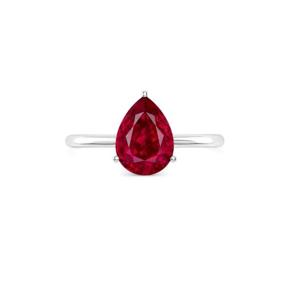 Pear shaped ruby Ring