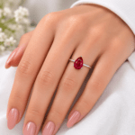 Pear shaped ruby Ring Dubai