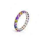 Rainbow sapphire ring
