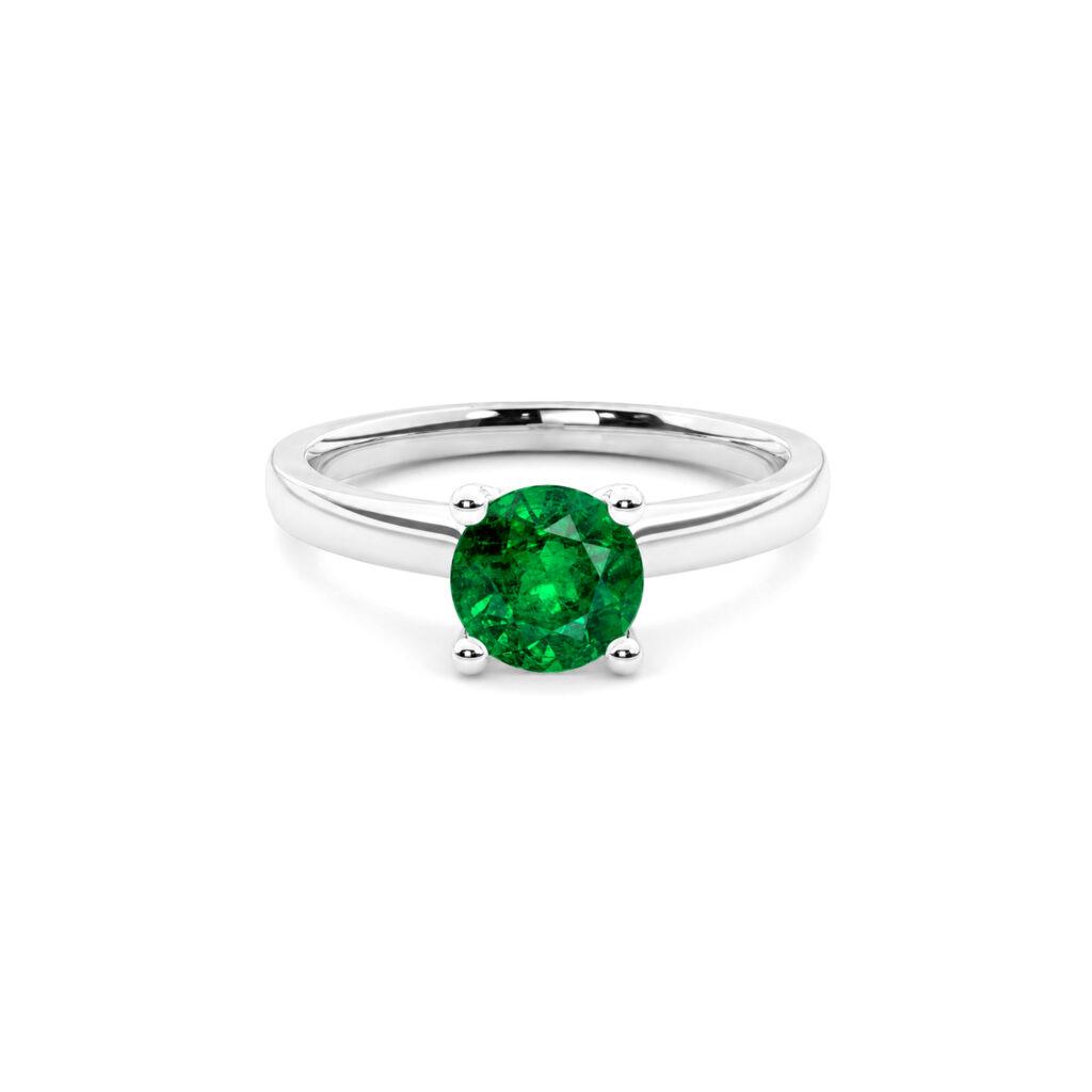 Round emerald ring
