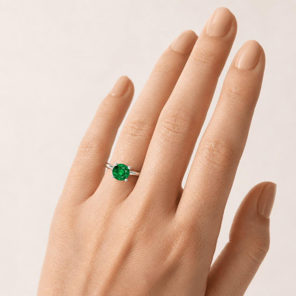 Round emerald ring Dubai