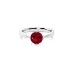 Round ruby ring