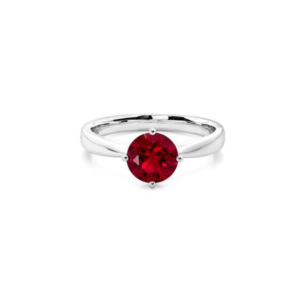 Round ruby ring