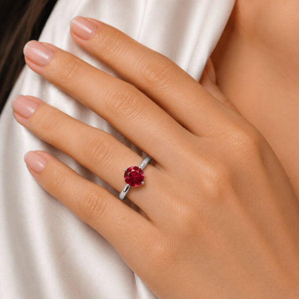 Round ruby ring Dubai