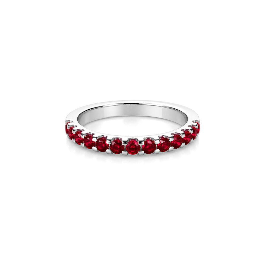 Ruby half eternity ring