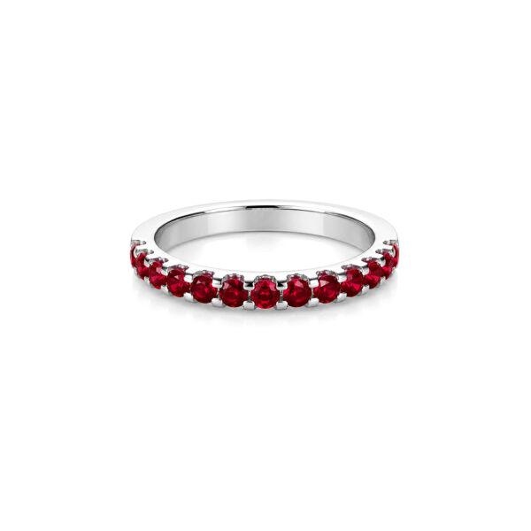 Ruby half eternity ring