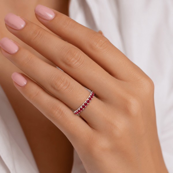 Ruby half eternity ring Dubai