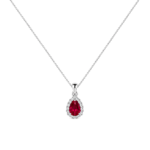 Diana Pear Ruby and Diamond Pendant