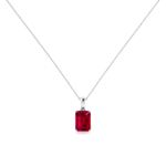 Emerald-Cut Ruby Pendant