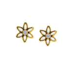 MOP star earrings with diamonds