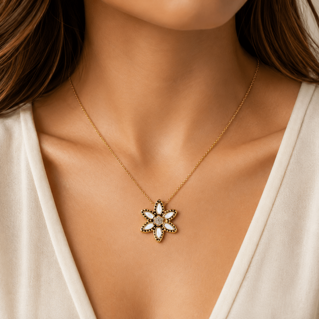 MOP star pendant with diamonds Dubai