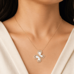 Mother-of-Pearl and diamond Butterfly Pendant Dubai